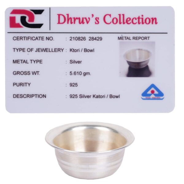 925 Pure Silver (Chaandi) BIS Hallmarked Small Size Katori/Bowl for Pooja, Workp | eBay - Image 5