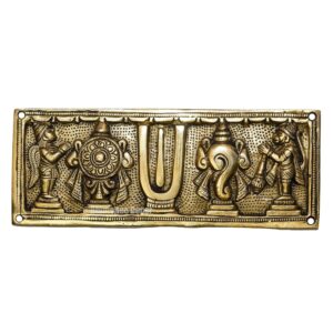 Pure Brass Shanku Chakra Hanging Wallplate with Garuda and Hanuman | 8 x 3 Inche | eBay