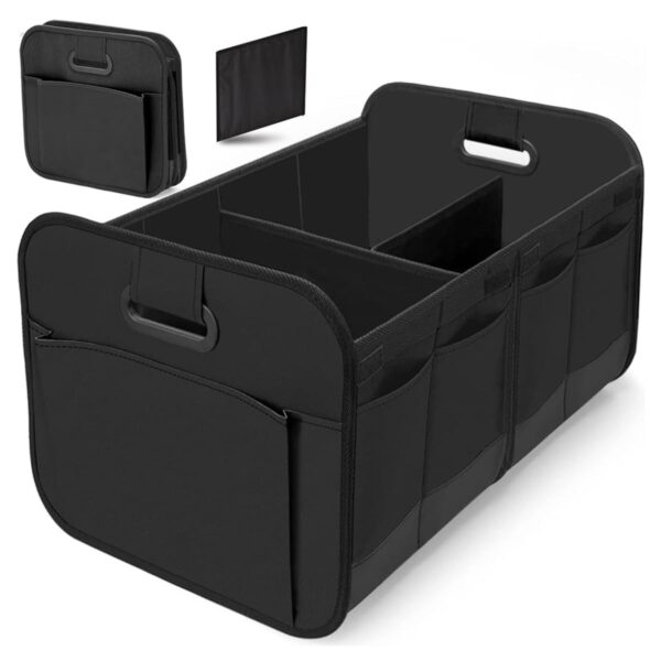 Trunk Organizer With Multi-Compartments Handles & Waterproof 600D Oxford Polyest | eBay