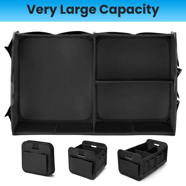 Trunk Organizer With Multi-Compartments Handles & Waterproof 600D Oxford Polyest | eBay - Image 3