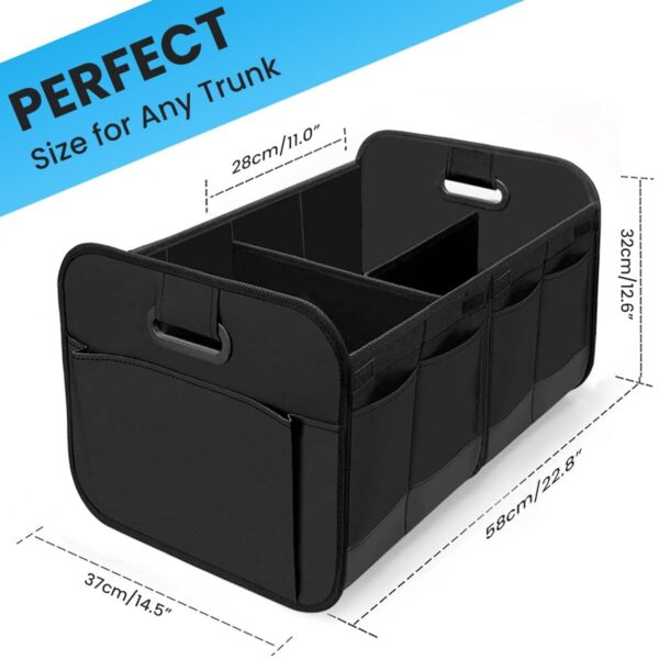 Trunk Organizer With Multi-Compartments Handles & Waterproof 600D Oxford Polyest | eBay - Image 5