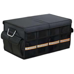 Car Storage Box with Reinforced Aluminium Handles, Non-Slip Base & Multiple Poc | eBay