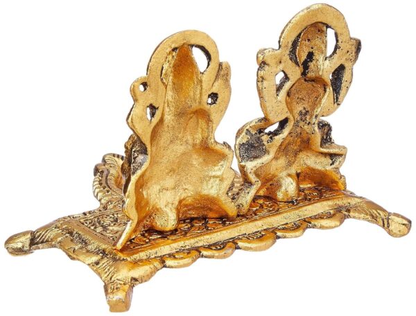 Laxmi Ganesh murti Idol Ganesha Diya puja Deepak - Metal Lakshmi Ganesh Statue | eBay - Image 2