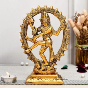 Golden Metal Handicraft Shiva Idol Natraj Statue for Home Decor Dancing Shiva Na | eBay
