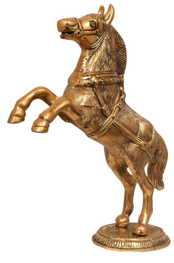 Metal Animal Horse Statue Showpiece Decorative Figurine, Height 27 cm, Gold Anti | eBay - Image 3