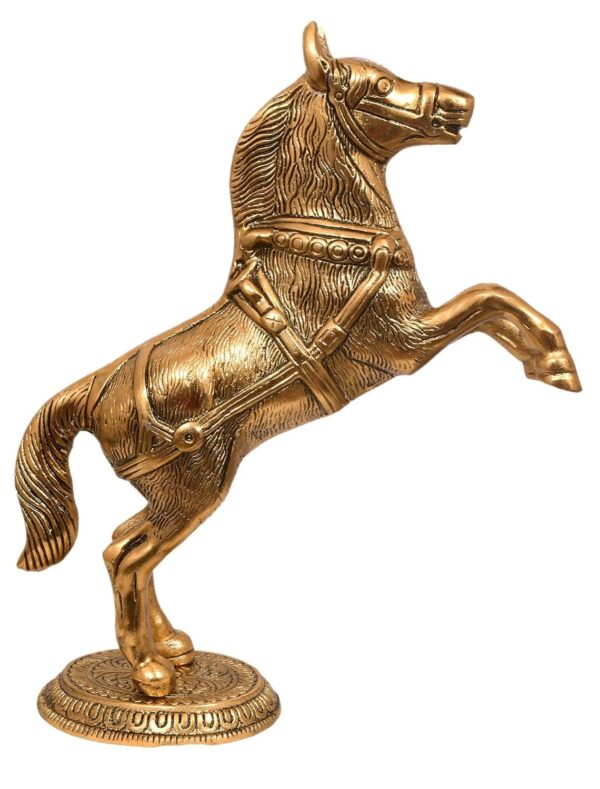 Metal Animal Horse Statue Showpiece Decorative Figurine, Height 27 cm, Gold Anti | eBay - Image 4