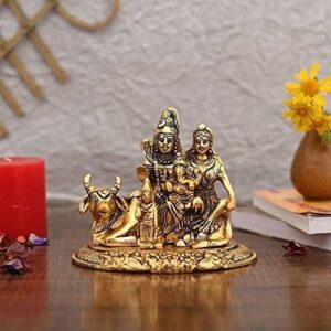 Handcrafted Shiva Parvati Ganesh Idol Shiv Parivar Murti Statue Sculpture - Lord | eBay