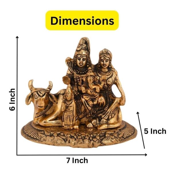 Handcrafted Shiva Parvati Ganesh Idol Shiv Parivar Murti Statue Sculpture - Lord | eBay - Image 2