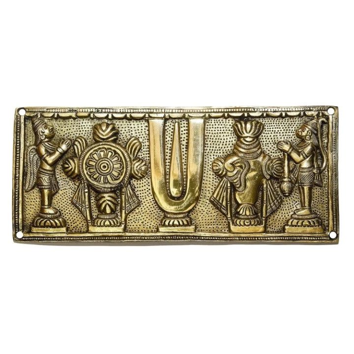 Modern Gift Centre | Pure Brass Shanku Chakra Hanging Wallplate with Garuda and | eBay