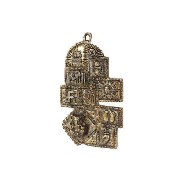 Brass Ethnic Decor Om Kalash Swastika Ganesha Wall Hanging | eBay - Image 2