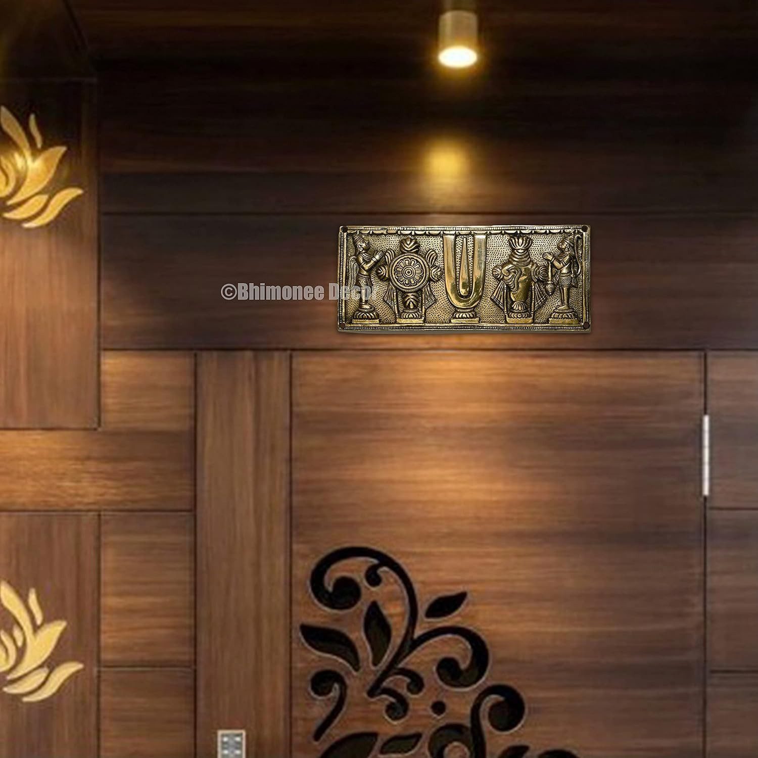 Modern Gift Centre | Pure Brass Shanku Chakra Hanging Wallplate with Garuda and | eBay - الصورة 4
