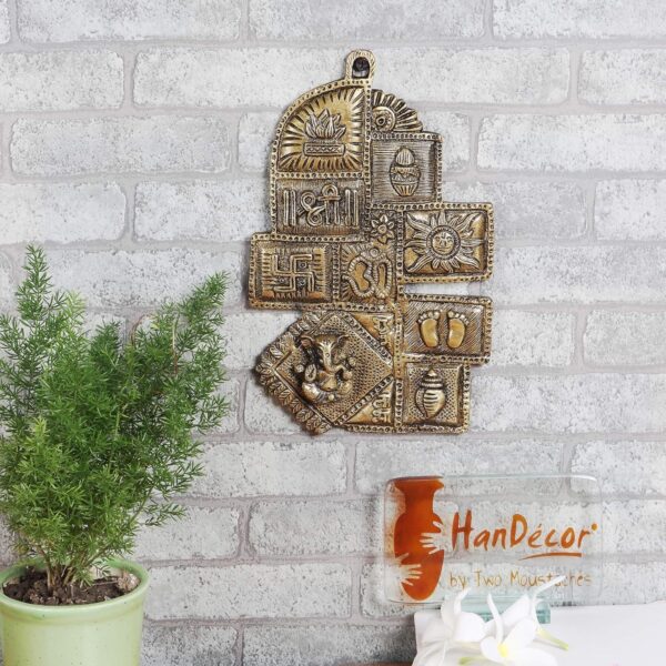 Brass Ethnic Decor Om Kalash Swastika Ganesha Wall Hanging | eBay - Image 4