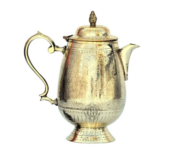 Pure Brass Water jug Oval Shaped with Lid (1400 ml Gold) for Storage & Serving W | eBay - Image 3