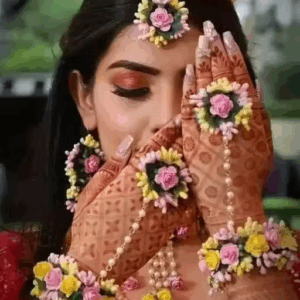 Full Bridal Flower Jwellery Set for Wedding/Party/Bridal/Haldi / Mehndi /Baby Sh | eBay