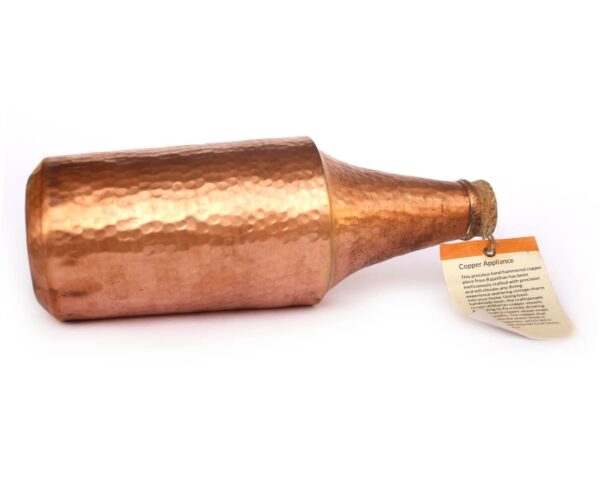 Hand Hammered Vintage Pure Copper Water Bottle With Wooden Cork, Ideal Drinkware | eBay - Image 4