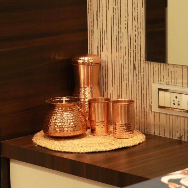 Copper Lota for Water/Pooja | Copper Utensil with Lid | Slice Hammered Finish Wa | eBay - Image 5