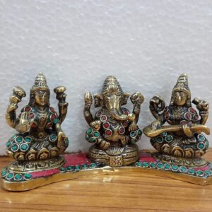 Ganesha Saraswati Murti Idol Showpiece Set - Brass Lakshmi Ganesha Idols Statue | eBay