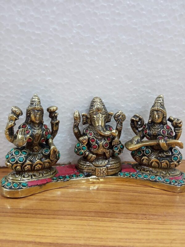 Ganesha Saraswati Murti Idol Showpiece Set - Brass Lakshmi Ganesha Idols Statue | eBay