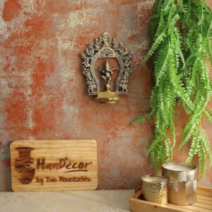 Two Moustaches Brass Ethnic Indian Carving Dancing Ganesha Design Diya with Prab | eBay