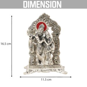 Silver Plated Radha Krishna Idol with Velvet Box | eBay
