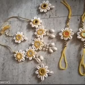 Artifical Flower/Floral Haldi Jewellery set for Wedding/Party/Bridal Haldi/Mehnd | eBay