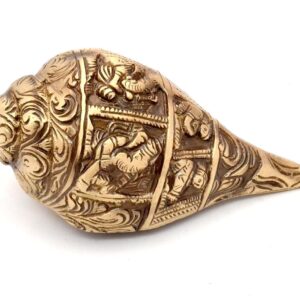 Ganesha Carving Brass Shankh Showpiece, Attractive Brass Conch for Temple/Home, | eBay