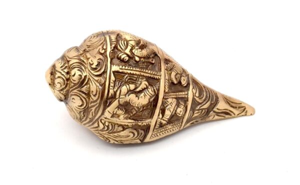 Ganesha Carving Brass Shankh Showpiece, Attractive Brass Conch for Temple/Home, | eBay