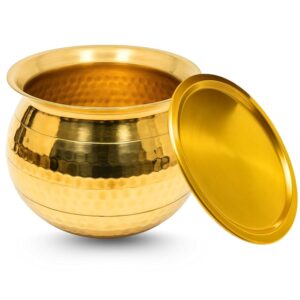 Pure Brass Handi with Lid (1L) | Traditional Pital Cooking Pot for Kitchen & Bir | eBay