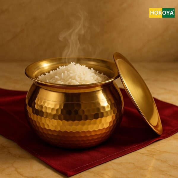 Pure Brass Handi with Lid (1L) | Traditional Pital Cooking Pot for Kitchen & Bir | eBay - Image 4
