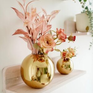 Metal Ball Round Flower Vase for Home Decor|Table Decorative Item for Bedroom Li | eBay