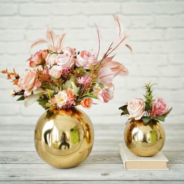 Metal Ball Round Flower Vase for Home Decor|Table Decorative Item for Bedroom Li | eBay - Image 5