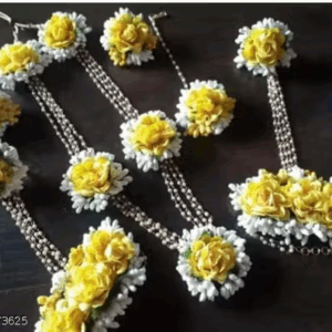 Handmade artificial flower Jewelery Mangtika with earrings for women Fashion haa | eBay