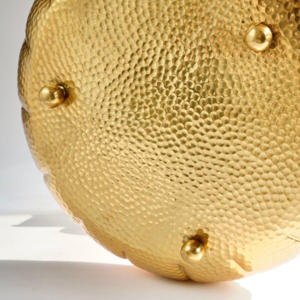 Golden Aluminium Hammered Lotus Design 12 inches Urli Indoor Outdoor Center Tabl | eBay - Image 4