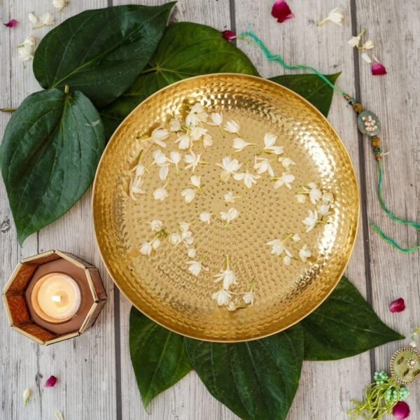 Aluminium Hammered Design 10" inches Urli Indoor Outdoor Center Table Flower Dec | eBay - Image 4