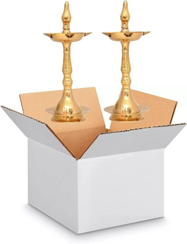 Brass Diya Kerala Samai Very Small 6 Inch Traditional Oil Lamp Deepak Lamp Kutth | eBay - Image 3