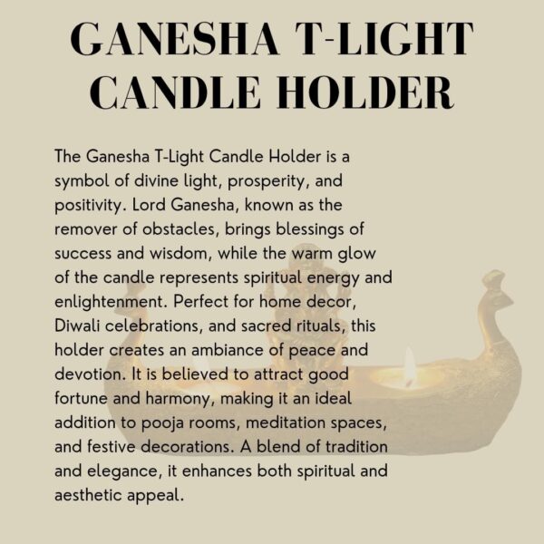 Ganesha Tea Light Candle Holder with Peacock Design | Resin Idol for Diwali, Poo | eBay - Image 4