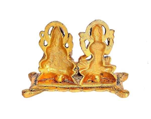 Laxmi Ganesh Idol Diya Oil Lamp Deepak - Metal Lakshmi Ganesha Showpiece Statue | eBay - Image 2