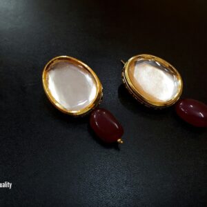 Pure Kundan Backside meena Arabic fantasy wedding jewelry Earrings Set tops red | eBay
