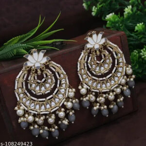 Indian Meena Kundan Latest Gift For women girl Tops Earrings Jewelry Jewellery g | eBay