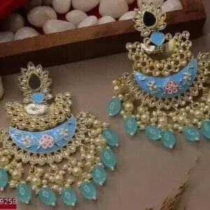 Indian Meena Kundan Latest Gift For women girl Tops Earrings Jewelry Jewellery n | eBay