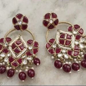 Indian Meena Kundan Latest Gift For women girl Tops Earrings Jewelry Jewellery f | eBay