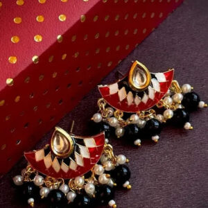 Indian Meena Kundan Latest Gift For women girl Tops Earrings Jewelry Jewellery r | eBay