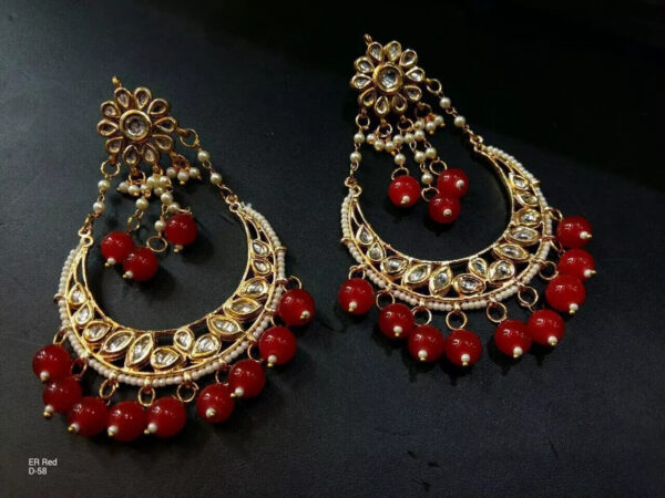 Kundan Bridal Meena Indian Wedding Jewelry Traditiona Handmad Earrings Party Wej | eBay