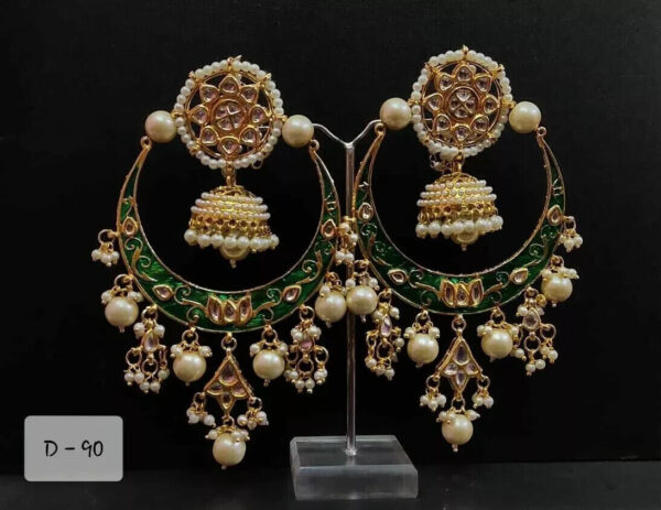 Kundan Bridal Meena Indian Wedding Jewelry Traditiona Handmad Earrings Party Wel | eBay