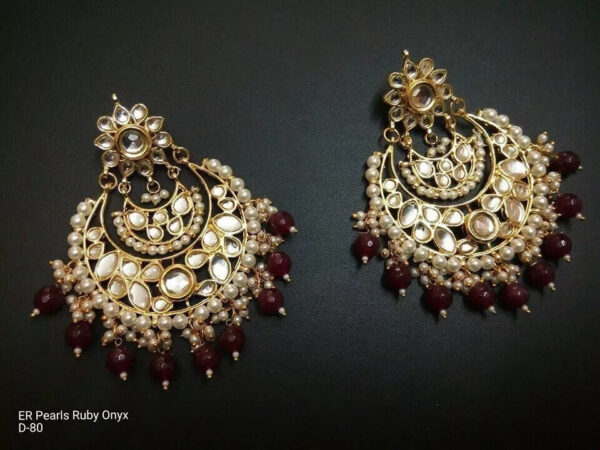 Bridal Kundan Meena Indian Wedding Jewelry Traditiona Handmad Earrings Party Sef | eBay