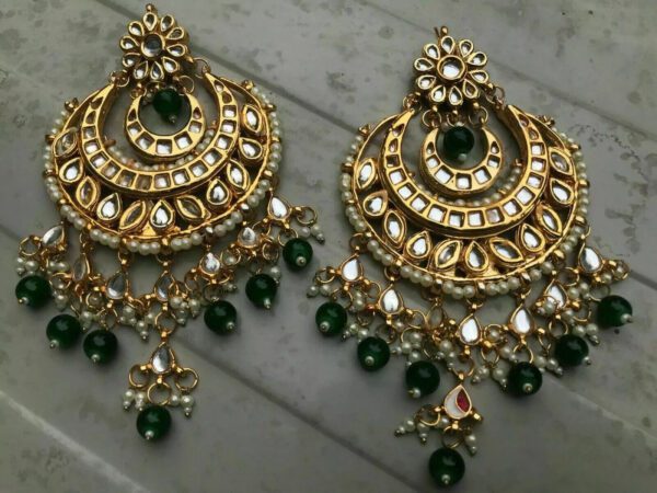 Bridal Kundan Meena Indian Wedding Jewelry Traditiona Handmad Earrings Party Seg | eBay