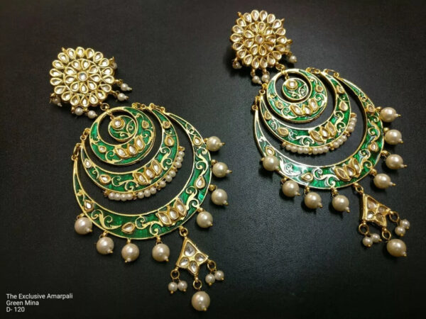 Bridal Kundan Meena Indian Wedding Jewelry Traditiona Handmad Earrings Party Sei | eBay
