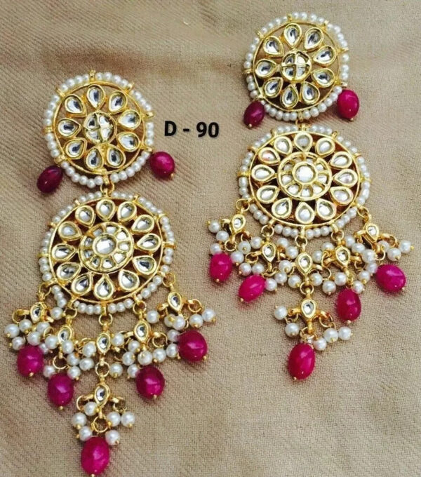 Bridal Kundan Meena Indian Wedding Jewelry Traditiona Handmad Earrings Party Sem | eBay