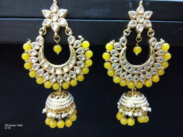 Kundan Bridal Meena Indian Wedding Jewelry Traditiona Handmad Earrings Party Wef | eBay