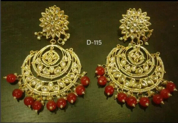 Kundan Bridal Meena Indian Wedding Jewelry Traditiona Handmad Earrings Party Weg | eBay